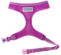 Ancol Viva Comfortable Dog Harness Purple Reflective Breathable Mesh Walking Collar with Adjustable Fit for Puppy Pet Safety Visibility Small 34-45cm