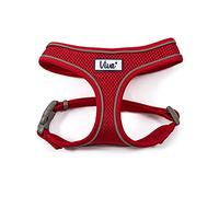Ancol Viva Comfortable Reflective Breathable Red Mesh Dog Harness Walking Collar 28-40 cm, Xsmall