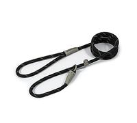Ancol Viva Dog Rope Slip Lead in Black - Reflective Comfortable Pet Training Accessory - Weatherproof Puppy Walking Leash - 1.5m x 8mm