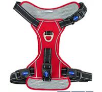 Ancol Viva Dog Travel Harness - Secure, Comfortable & Reflective Design-Blk,Red
