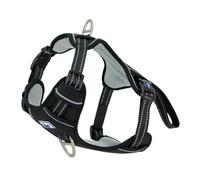 Ancol Viva Exercise and Travel Dog Harness in Black - Comfortable Pet Accessory with Padded Chest and 2 Leash Clips - Medium 45-65cm