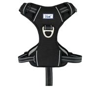 Ancol Viva Exercise and Travel Dog Harness in Black - Comfortable Pet Accessory with Padded Chest and 2 Leash Clips - XL 80-120cm