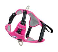 Ancol Viva Exercise and Travel Dog Harness in Pink - Comfortable Pet Accessory with Padded Chest and 2 Leash Clips - Small 35-45cm