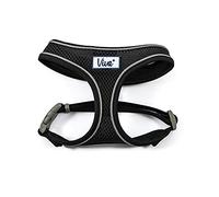 Ancol Viva Lightweight Breathable Comfort Mesh Dog Harness Black Size Large (Fits Girth 53-74 cm)