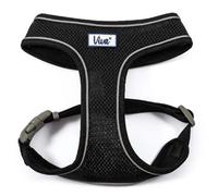 Ancol Viva Lightweight Breathable Comfort Mesh Nylon, Plastic Dog Harness Black Size Medium (Fits Girth 44-57 cm)