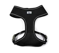 Ancol Viva Lightweight Breathable Comfort Mesh Nylon, Plastic Dog Harness Black Size Medium (Fits Girth 44-57 Cm)