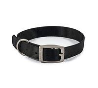 Heritage Nylon Collar Black 15mm X28-36cm Sz3