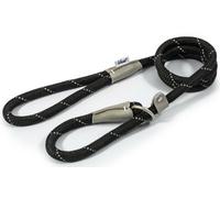 Ancol Heritage Nylon Rope Slip Lead, 1.5 m Length x 8 mm Width, Black