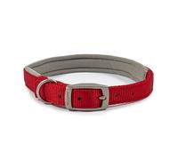 Ancol Viva Padded Buckle Dog Collar - Red - Size: Large