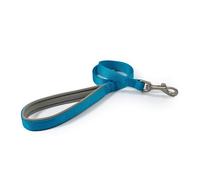 Ancol Viva Padded Snap Dog Lead with Neoprene Handle - Blue - Durable Weatherproof Poly Weave Puppy Walking Accessory - 1m x 19mm