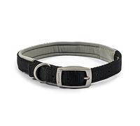 Ancol Viva Padded Soft Touch Weather Proof Buckle Collar In Black, Fits Neck 50-59 Cm, Size 7