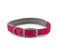 Ancol Viva Padded Soft Touch Weather Proof Buckle Collar In Pink Fits Neck 45-54 Cm, Size 6