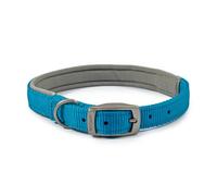 Ancol Viva Padded Soft Touch Weatherproof Walking Blue Buckle Collar Pet Accessory 39-48 Cm, Size 5