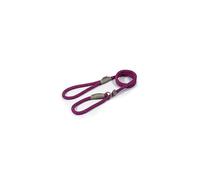 Ancol Viva Reflective Rope and Real Leather Slip Lead. 120x 1cm. PURPLE