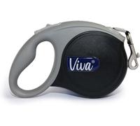 Ancol Viva Retractable 5m Tape Lead Black L