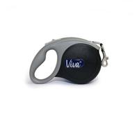 Ancol Viva Retractable 5M Tape Lead Black L