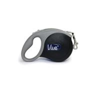 Ancol Small Bite Retractable Lead Black Comfortable Stylish Design for Puppies and Small Dogs - Soft Grip Handle - 5m / Large