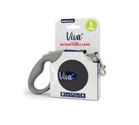 Ancol Viva Retractable 5M Tape Lead Black S