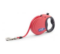 Ancol Viva Retractable 5m Tape Lead Red L