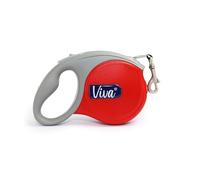 Ancol Small Bite Retractable Lead Red Comfortable Stylish Design for Puppies and Small Dogs - Soft Grip Handle - 5m / Medium