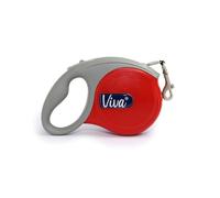 Ancol Viva Retractable 5m Tape Lead Red S