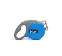 Ancol Viva Retractable Dog Lead in Blue - Comfortable Grip Sturdy Pet Training Accessory - Puppy Walking Leash - 5m Small
