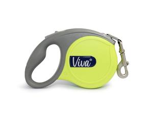 Ancol Viva Retractable Dog Lead in Lime - Comfortable Grip Sturdy Pet Training Accessory - Puppy Walking Leash - 5m Large