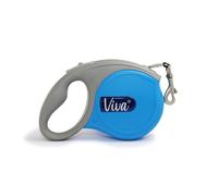 Ancol Viva Retractable Tape Lead - Blue - 5m - Medium (30kg)