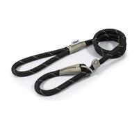 Ancol Viva Rope Slip Leads for Dogs Black - 1.2cm x 120cm