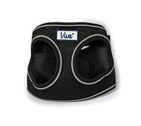 Ancol Viva Step in Comfort Dog Harness with Air Mesh Fabric - Black - Reflective Adjustable Quick Fit Pet Training Accessory - 30-36cm XS