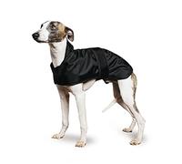 Ancol Whippet Dog Coat with Faux Lamb Fleece Lining - Black - Warm Snug Protective Winter Pet Jacket - 53cm Large