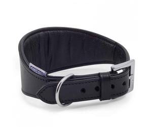 Ancol Whippet & Greyhound PADDED Collar Black