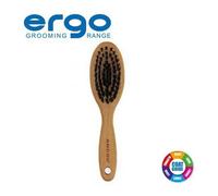 Ancol Heritage Soft Bristle Dog Brush Puppy Pet Grooming Tool Light Brown Wood Handle Extra Soft Nylon Bristles Removes Dead Hair Promotes Glossy Coat Small