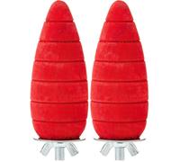 Ancol Wooden Gnaw Carrot Chew Toy for Small Animals, Large (Pack of 2)