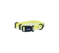 Ancol Yellow Check Patterned Round Dog Collar Secure Fit Soft Comfortable Stylish Pet Puppy Leash Small