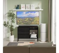 Fluted 3 Drawer TV Unit in Black Ash - Ready Assembled - Lewis's Home | TJ Hughes