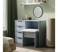 Ancona Matt Denim Blue 4 Drawer Non-Extendable Dressing Table (H)759mm (W)970mm (D)392mm