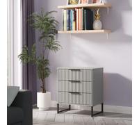 Ancona Matt Dusk Grey 3 Drawer Chest (H)678mm (W)575mm (D)395mm