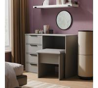 Ancona Matt Dusk Grey 4 Drawer Non-Extendable Dressing Table (H)759mm (W)970mm (D)392mm