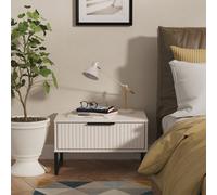 Ancona Matt Kashmir 1 Drawer Non-Extendable Side Table (H)348mm (W)575mm (D)395mm