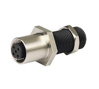 Ancor 270107 NMEA 2000 Through Bulkhead Connector, Stainless Steel/Black