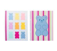 Ancor B'LOG Sweet Candy Spiral Notepad A4 Square 5 mm HC 80 V Shrink Pack of 2 2 Designs