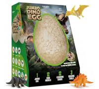 ANCORY CraftAlive Jumbo Dino Egg Dig Kit - Discover 12 Large Dinosaur Toys, Excavation Kit for Kids, STEM Learning Gift with Tools & Cards (Ages 6+)