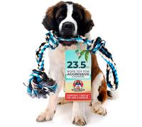 AnCoSoo Dog Rope Toys ,Dog Chew Toy Set,Rope Ball,Cotton Knot,Dog Interactive Toy,Durable Braided Cotton Rope Toy for Small/Medium Dogs(4 Pcs)