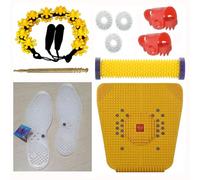 ANCS Acupressure Shoes sole, foot mat, jimmy, thumb, magic massager, sujok ring hand roll pyramid all body one combo massagers total-10 items
