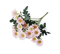 Ancsttu Artificial Sunset Mums,UV-Resistant Fall Flowers Decor | Fake Fade-Resistant Mums with Eucalyptus Leaves for Porch Garden Grave Home Outdoor Front Yard Cemetery Window Patio
