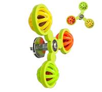 Ancsttu Bird Toy for Parrots, Rotating Bird Cage Ball with Windmill in Colourful, Interactive Sensory Toy for Cockatiels and Cockatoos for Activity and Movement in the Cage