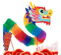 Ancsttu Chinese Dragon Decorations | Handmade Creative New Year Paper Dragon,Creative DIY Puppet Kits, Lunar New Year, Multifunctional Party Decorations for