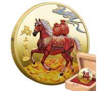Ancsttu Chinese New Year Coin - Blessing Coin Collectibles,2026 Year Of The Horse Luck Keepsake Souvenir Blessing Decoration for Chinese New Home Desk Bookcase Men Women Adults Kids Collectors