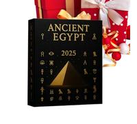 Ancsttu Christmas Calendar Advent,2D Acrylic Calendar Countdown | 24 Days Egypt Ornament 2025 | for Living Room, Bookshelf, Workplace, Car Interior, Tree